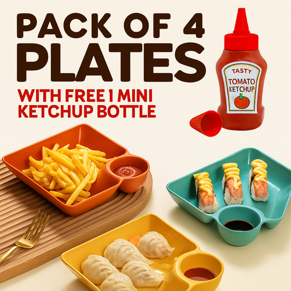 Dumpling Plate with Sauce Dish