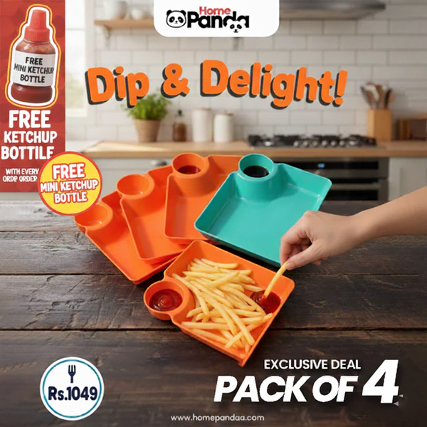 French Fries Plates with FREE Ketchup Bottle